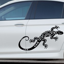 Aufkleber SET Auto Car Tattoo Style Seiten Tribal Dekor Pferd Gecko Power Blumen Ranke Fee Hexe Blumen Blüten Gecko Farbe Decal