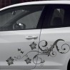 Aufkleber SET Auto Car Tattoo Style Seiten Tribal Dekor Pferd Gecko Power Blumen Ranke Fee Hexe Blumen Blüten Gecko Farbe Decal