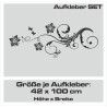 Aufkleber SET Auto Car Tattoo Style Seiten Tribal Dekor Pferd Gecko Power Blumen Ranke Fee Hexe Blumen Blüten Gecko Farbe Decal
