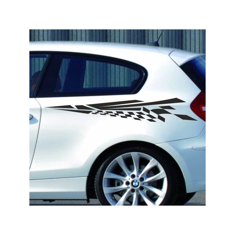 Aufkleber SET Auto Car Tattoo Style Seiten Tribal Dekor Pferd Gecko Power Blumen Ranke Fee Hexe Blumen Blüten Gecko Farbe Decal