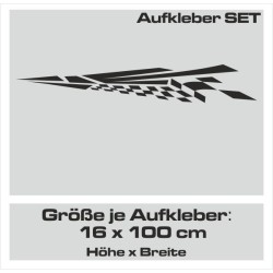 Aufkleber SET Auto Car Tattoo Style Seiten Tribal Dekor Pferd Gecko Power Blumen Ranke Fee Hexe Blumen Blüten Gecko Farbe Decal