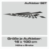 Aufkleber SET Auto Car Tattoo Style Seiten Tribal Dekor Pferd Gecko Power Blumen Ranke Fee Hexe Blumen Blüten Gecko Farbe Decal
