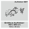 Aufkleber SET Auto Car Tattoo Style Seiten Tribal Dekor Pferd Gecko Power Blumen Ranke Fee Hexe Blumen Blüten Gecko Farbe Decal
