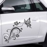 Aufkleber SET Auto Car Tattoo Style Seiten Tribal Dekor Pferd Gecko Power Blumen Ranke Fee Hexe Blumen Blüten Gecko Farbe Decal
