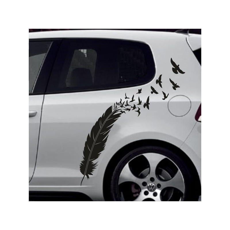 Aufkleber SET Auto Car Tattoo Style Seiten Tribal Dekor Pferd Gecko Power Blumen Ranke Fee Hexe Blumen Blüten Gecko Farbe Decal