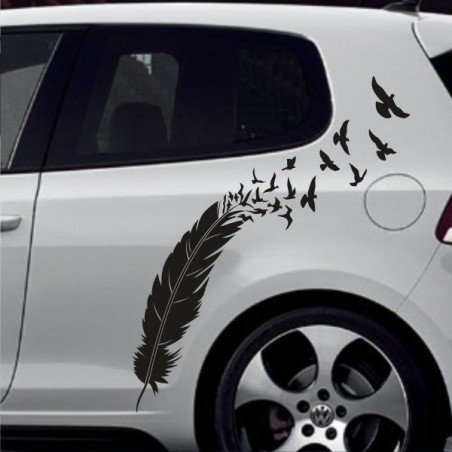 Aufkleber SET Auto Car Tattoo Style Seiten Tribal Dekor Pferd Gecko Power Blumen Ranke Fee Hexe Blumen Blüten Gecko Farbe Decal
