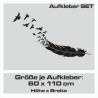Aufkleber SET Auto Car Tattoo Style Seiten Tribal Dekor Pferd Gecko Power Blumen Ranke Fee Hexe Blumen Blüten Gecko Farbe Decal