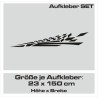 Aufkleber SET Auto Car Tattoo Style Seiten Tribal Dekor Pferd Gecko Power Blumen Ranke Fee Hexe Blumen Blüten Gecko Farbe Decal