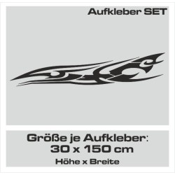 Aufkleber SET Auto Car Tattoo Style Seiten Tribal Dekor Pferd Gecko Power Blumen Ranke Fee Hexe Blumen Blüten Gecko Farbe Decal