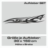 Aufkleber SET Auto Car Tattoo Style Seiten Tribal Dekor Pferd Gecko Power Blumen Ranke Fee Hexe Blumen Blüten Gecko Farbe Decal
