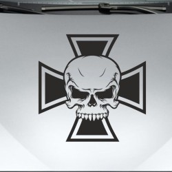 Aufkleber Auto Totenkopf Schädel Skull Bones Böse Cappy Gangster Zylinder Rosen Blumen Blüten Gentleman DJ Rock Punisher