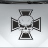 Aufkleber Auto Totenkopf Schädel Skull Bones Böse Cappy Gangster Zylinder Rosen Blumen Blüten Gentleman DJ Rock Punisher