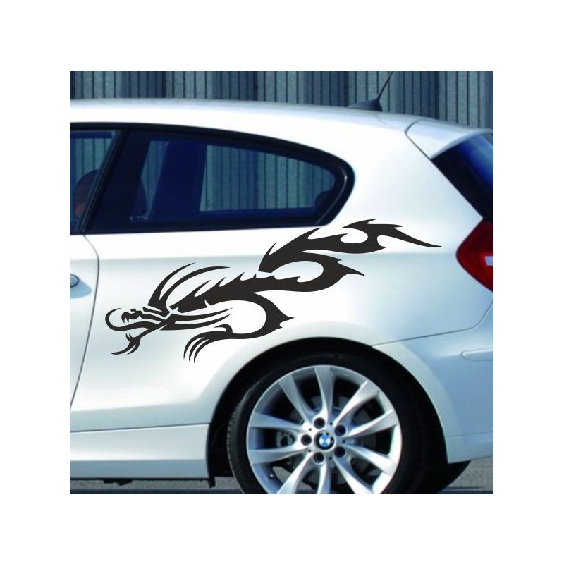 Aufkleber SET Auto Car Tattoo Style Seiten Tribal Dekor Pferd Gecko Power Blumen Ranke Fee Hexe Blumen Blüten Gecko Farbe Decal