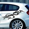 Aufkleber SET Auto Car Tattoo Style Seiten Tribal Dekor Pferd Gecko Power Blumen Ranke Fee Hexe Blumen Blüten Gecko Farbe Decal