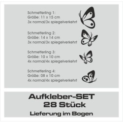 Aufkleber SET Auto Car Tattoo Style Seiten Tribal Dekor Pferd Gecko Power Blumen Ranke Fee Hexe Blumen Blüten Gecko Farbe Decal
