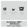 Aufkleber SET Auto Car Tattoo Style Seiten Tribal Dekor Pferd Gecko Power Blumen Ranke Fee Hexe Blumen Blüten Gecko Farbe Decal