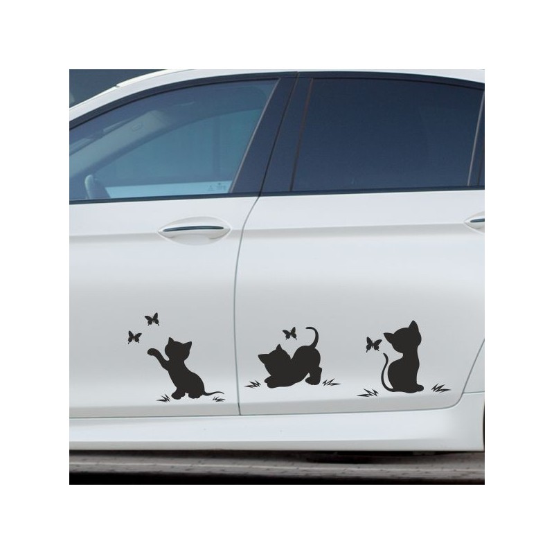 Aufkleber SET Auto Car Tattoo Style Seiten Tribal Dekor Pferd Gecko Power Blumen Ranke Fee Hexe Blumen Blüten Gecko Farbe Decal