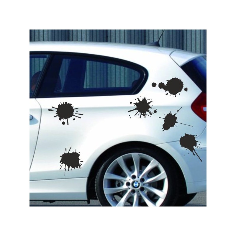 Aufkleber SET Auto Car Tattoo Style Seiten Tribal Dekor Pferd Gecko Power Blumen Ranke Fee Hexe Blumen Blüten Gecko Farbe Decal