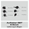 Aufkleber SET Auto Car Tattoo Style Seiten Tribal Dekor Pferd Gecko Power Blumen Ranke Fee Hexe Blumen Blüten Gecko Farbe Decal
