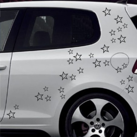 Aufkleber SET Auto Car Tattoo Style Seiten Tribal Dekor Pferd Gecko Power Blumen Ranke Fee Hexe Blumen Blüten Gecko Farbe Decal
