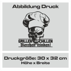 Textildruck Aufdruck Schürze Koch Grill Grillen Pizza Backen Kochen Fleisch Name Koch Bier Party Geschenk Freitzeit Gastro Event