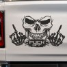 Aufkleber Auto Totenkopf Schädel Skull Bones Böse Cappy Gangster Zylinder Rosen Blumen Blüten Gentleman DJ Rock Punisher