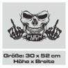Aufkleber Auto Totenkopf Schädel Skull Bones Böse Cappy Gangster Zylinder Rosen Blumen Blüten Gentleman DJ Rock Punisher