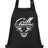Textildruck Aufdruck Schürze Koch Grill Grillen Pizza Backen Kochen Fleisch Name Koch Bier Party Geschenk Freitzeit Gastro Event