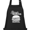 Textildruck Aufdruck Schürze Koch Grill Grillen Pizza Backen Kochen Fleisch Name Koch Bier Party Geschenk Freitzeit Gastro Event