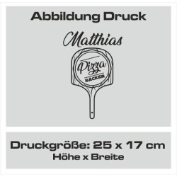 Textildruck Aufdruck Schürze Koch Grill Grillen Pizza Backen Kochen Fleisch Name Koch Bier Party Geschenk Freitzeit Gastro Event