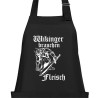Textildruck Aufdruck Schürze Koch Grill Grillen Pizza Backen Kochen Fleisch Name Koch Bier Party Geschenk Freitzeit Gastro Event