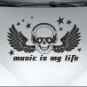 Aufkleber Auto Totenkopf Schädel Skull Bones Böse Cappy Gangster Zylinder Rosen Blumen Blüten Gentleman DJ Rock Punisher