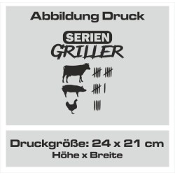 Textildruck Aufdruck Schürze Koch Grill Grillen Pizza Backen Kochen Fleisch Name Koch Bier Party Geschenk Freitzeit Gastro Event