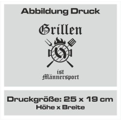 Textildruck Aufdruck Schürze Koch Grill Grillen Pizza Backen Kochen Fleisch Name Koch Bier Party Geschenk Freitzeit Gastro Event