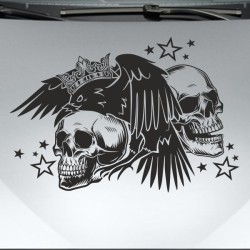 Aufkleber Auto Totenkopf Schädel Skull Bones Böse Cappy Gangster Zylinder Rosen Blumen Blüten Gentleman DJ Rock Punisher