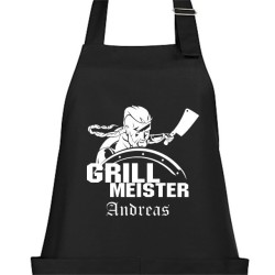 Textildruck Aufdruck Schürze Koch Grill Grillen Pizza Backen Kochen Fleisch Name Koch Bier Party Geschenk Freitzeit Gastro Event