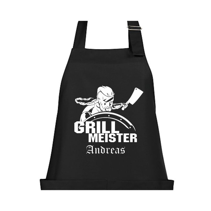 Textildruck Aufdruck Schürze Koch Grill Grillen Pizza Backen Kochen Fleisch Name Koch Bier Party Geschenk Freitzeit Gastro Event