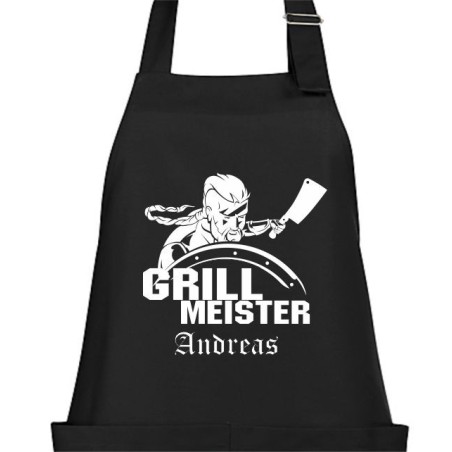 Textildruck Aufdruck Schürze Koch Grill Grillen Pizza Backen Kochen Fleisch Name Koch Bier Party Geschenk Freitzeit Gastro Event