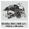Aufkleber Auto Totenkopf Schädel Skull Bones Böse Cappy Gangster Zylinder Rosen Blumen Blüten Gentleman DJ Rock Punisher
