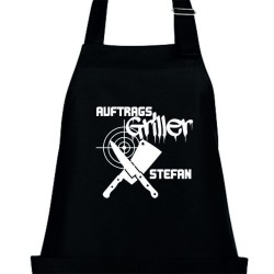Textildruck Aufdruck Schürze Koch Grill Grillen Pizza Backen Kochen Fleisch Name Koch Bier Party Geschenk Freitzeit Gastro Event