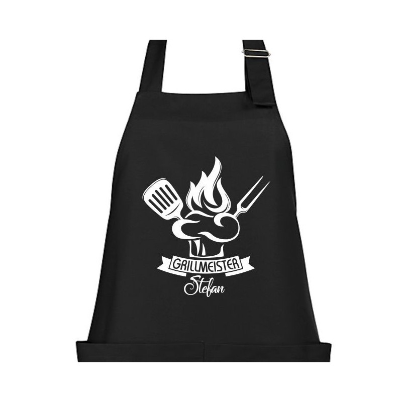 Textildruck Aufdruck Schürze Koch Grill Grillen Pizza Backen Kochen Fleisch Name Koch Bier Party Geschenk Freitzeit Gastro Event