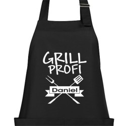 Textildruck Aufdruck Schürze Koch Grill Grillen Pizza Backen Kochen Fleisch Name Koch Bier Party Geschenk Freitzeit Gastro Event