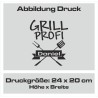 Textildruck Aufdruck Schürze Koch Grill Grillen Pizza Backen Kochen Fleisch Name Koch Bier Party Geschenk Freitzeit Gastro Event