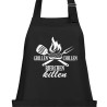 Textildruck Aufdruck Schürze Koch Grill Grillen Pizza Backen Kochen Fleisch Name Koch Bier Party Geschenk Freitzeit Gastro Event