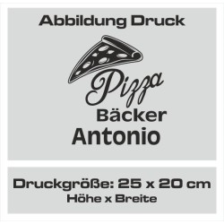 Textildruck Aufdruck Schürze Koch Grill Grillen Pizza Backen Kochen Fleisch Name Koch Bier Party Geschenk Freitzeit Gastro Event