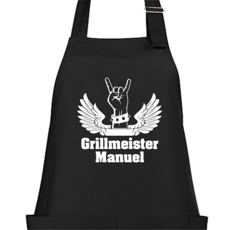 Textildruck Aufdruck Schürze Koch Grill Grillen Pizza Backen Kochen Fleisch Name Koch Bier Party Geschenk Freitzeit Gastro Event