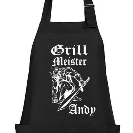 Textildruck Aufdruck Schürze Koch Grill Grillen Pizza Backen Kochen Fleisch Name Koch Bier Party Geschenk Freitzeit Gastro Event