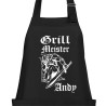 Textildruck Aufdruck Schürze Koch Grill Grillen Pizza Backen Kochen Fleisch Name Koch Bier Party Geschenk Freitzeit Gastro Event
