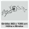 Wandaufkleber Musik Pusteblume Löwenzahn Noten Schlüssel Swing Aufkleber Wand 03