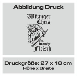 Textildruck Aufdruck Schürze Koch Grill Grillen Pizza Backen Kochen Fleisch Name Koch Bier Party Geschenk Freitzeit Gastro Event